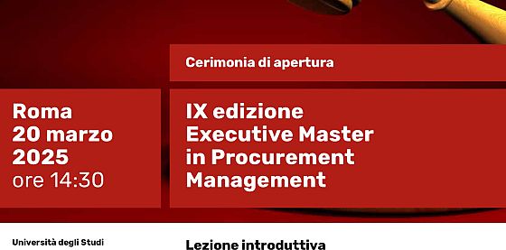 Cerimonia di apertura IX edizione Executive Master in Procurement Management